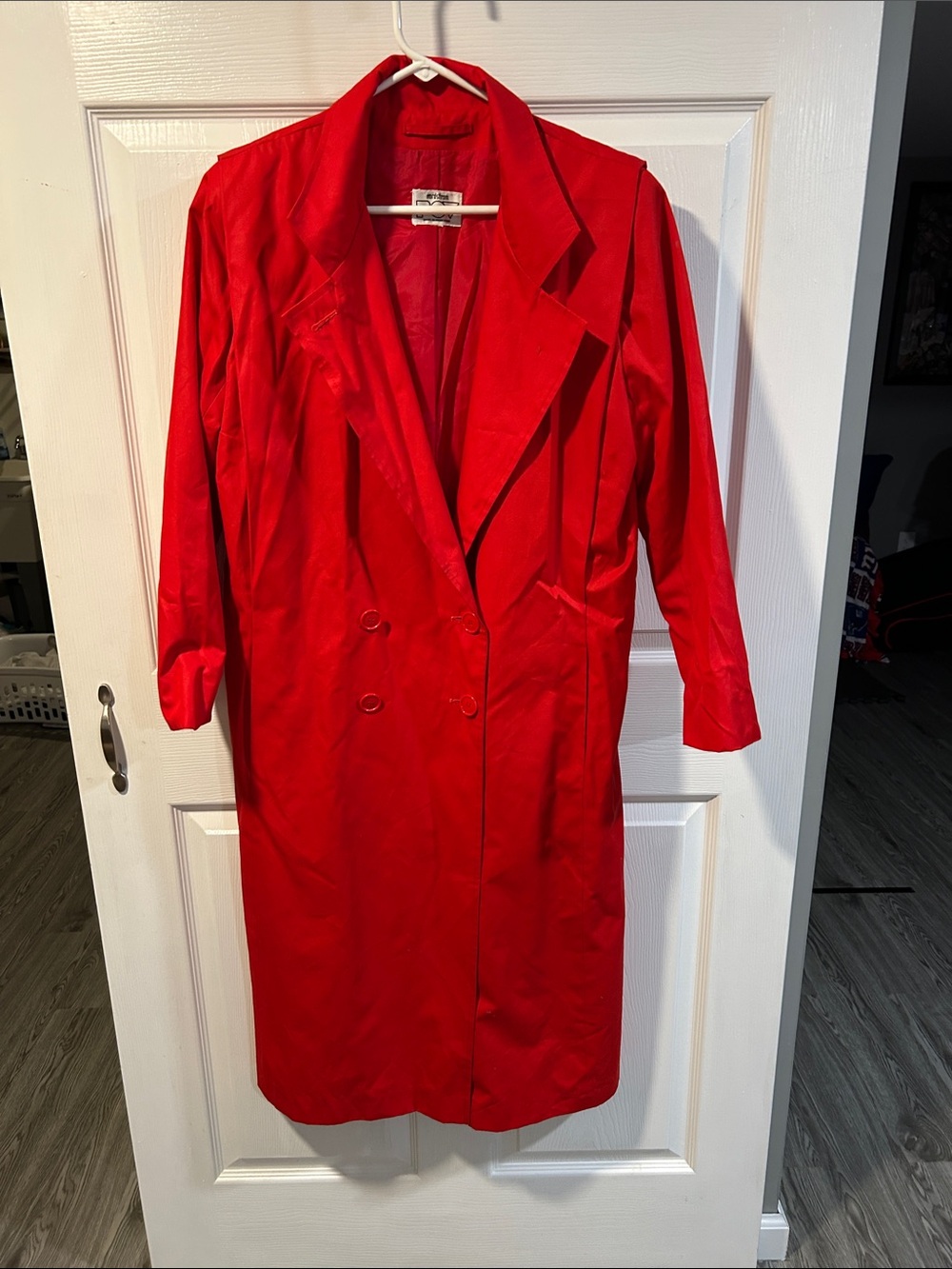 Nordstrom Red Double-Breasted Trench Coat